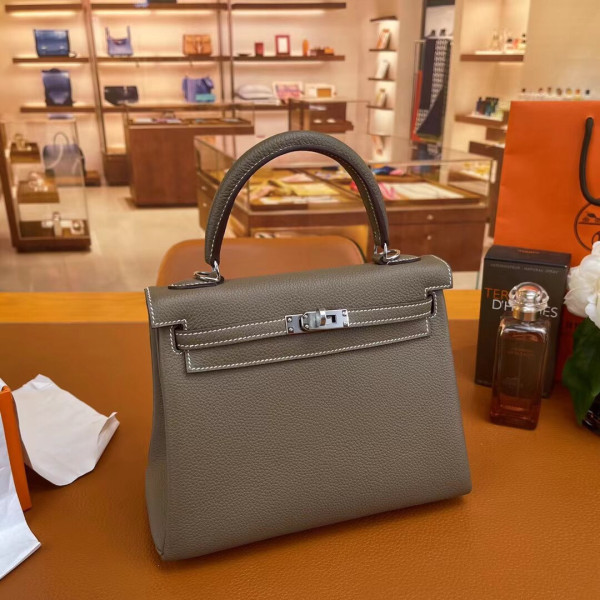 HOT SALE HERMES KELLY 25CM ALL HANDMADE TOGO LEATHER