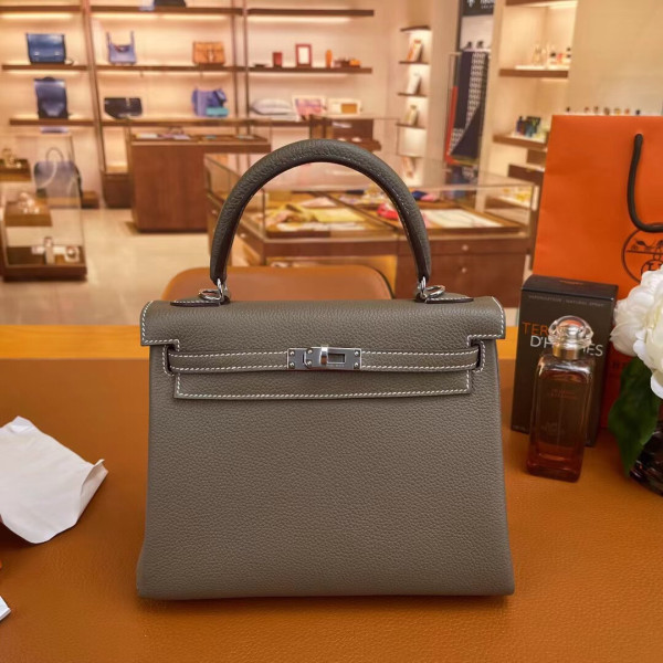 HOT SALE HERMES KELLY 25CM ALL HANDMADE TOGO LEATHER