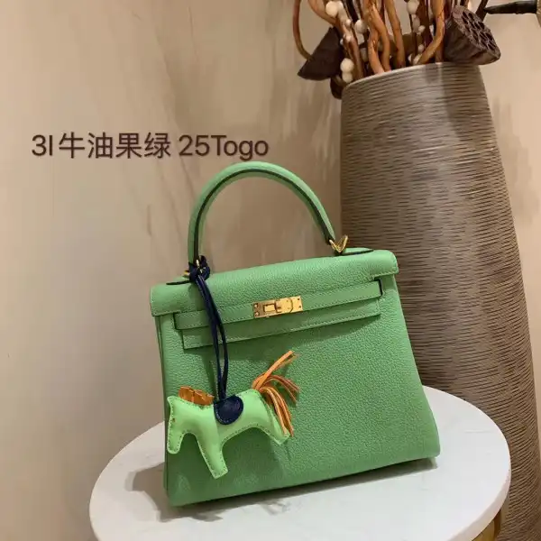 Affordable HERMES KELLY 25CM TOGO LEATHER CUSTOMIZED COLORS