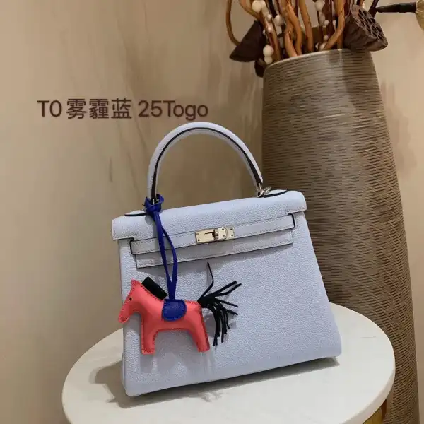 Bagsoffer HERMES KELLY 25CM TOGO LEATHER CUSTOMIZED COLORS