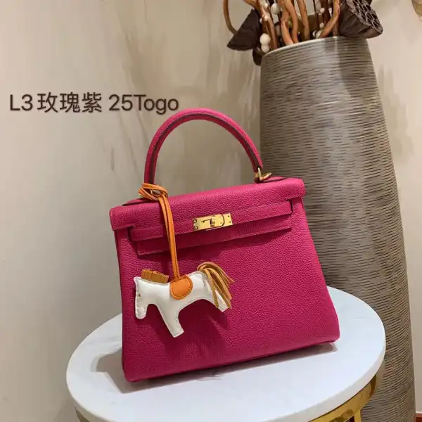 Bagsoffer HERMES KELLY 25CM TOGO LEATHER CUSTOMIZED COLORS