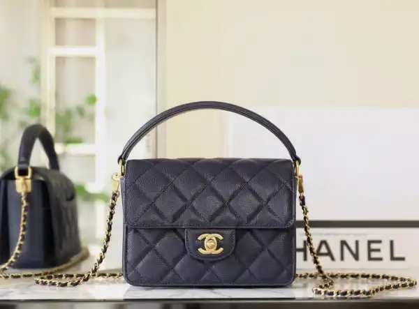 CHANEL MINI FLAP BAG WITH TOP HANDLE