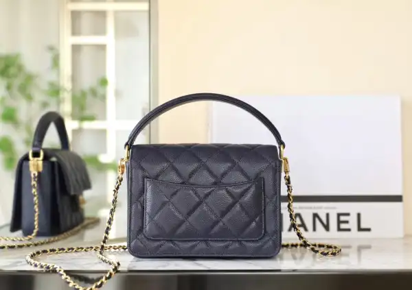 CHANEL MINI FLAP BAG WITH TOP HANDLE