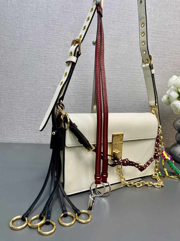 HOT SALE Prada Soft Sound small leather shoulder bag with charms