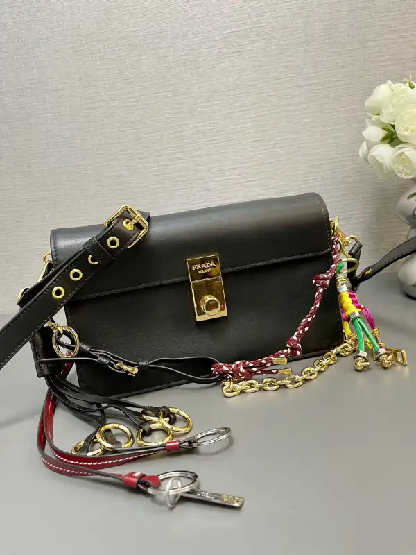 Prada Soft Sound small leather shoulder bag with charms