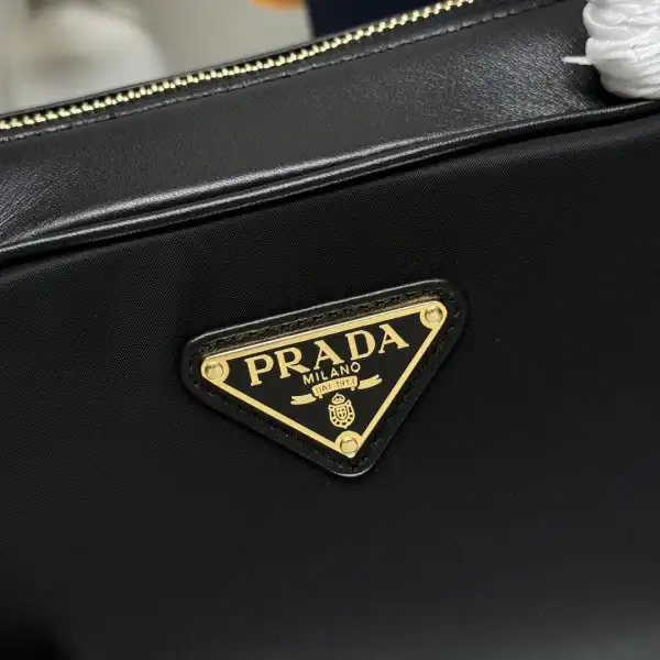 Bagsoffer Prada Re-Nylon small top-handle bag with padlock