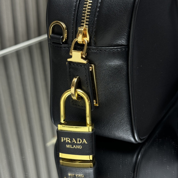 HOT SALE Prada Re-Nylon small top-handle bag with padlock