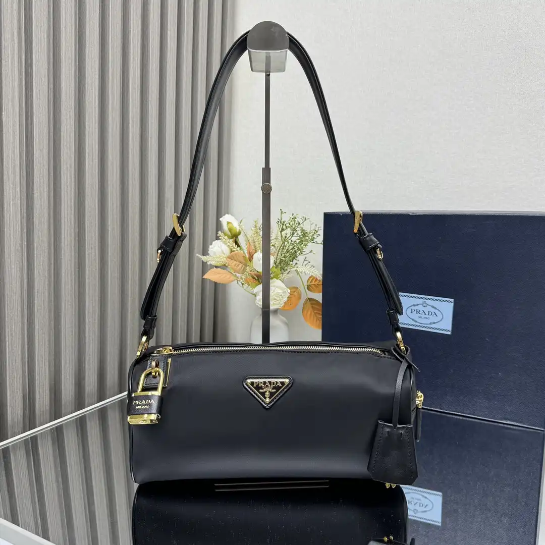 Prada Medium Re-Nylon shoulder bag with padlock