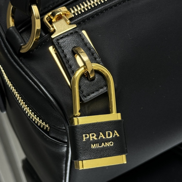 HOT SALE Prada Medium Re-Nylon shoulder bag with padlock