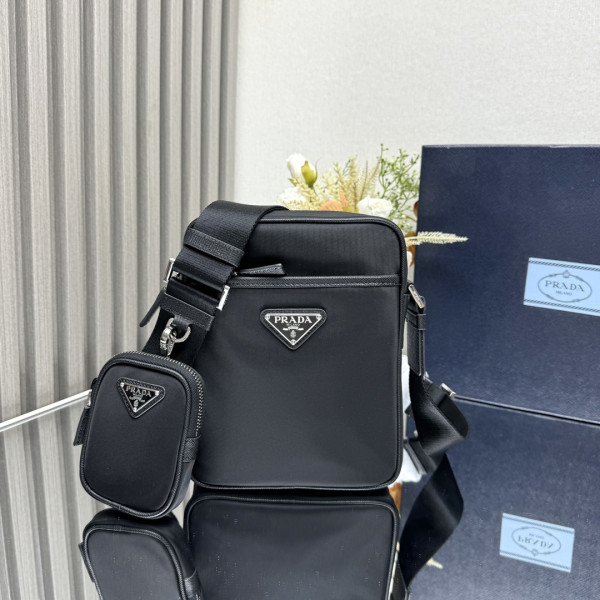 HOT SALE Prada Re-Nylon and Saffiano shoulder bag