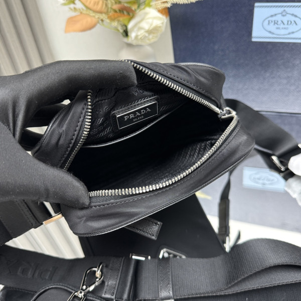 HOT SALE Prada Re-Nylon and Saffiano shoulder bag