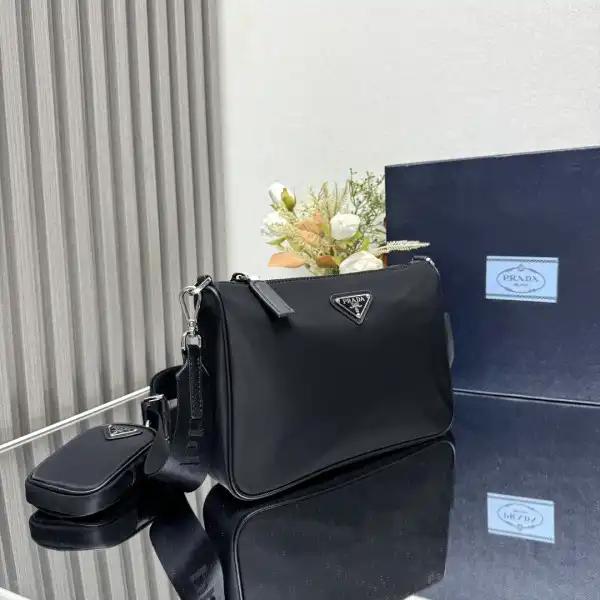 Prada Re-Nylon and Saffiano leather shoulder bag