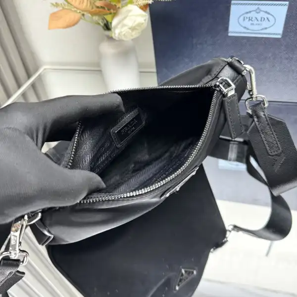 First Bag Ru Prada Re-Nylon and Saffiano leather shoulder bag