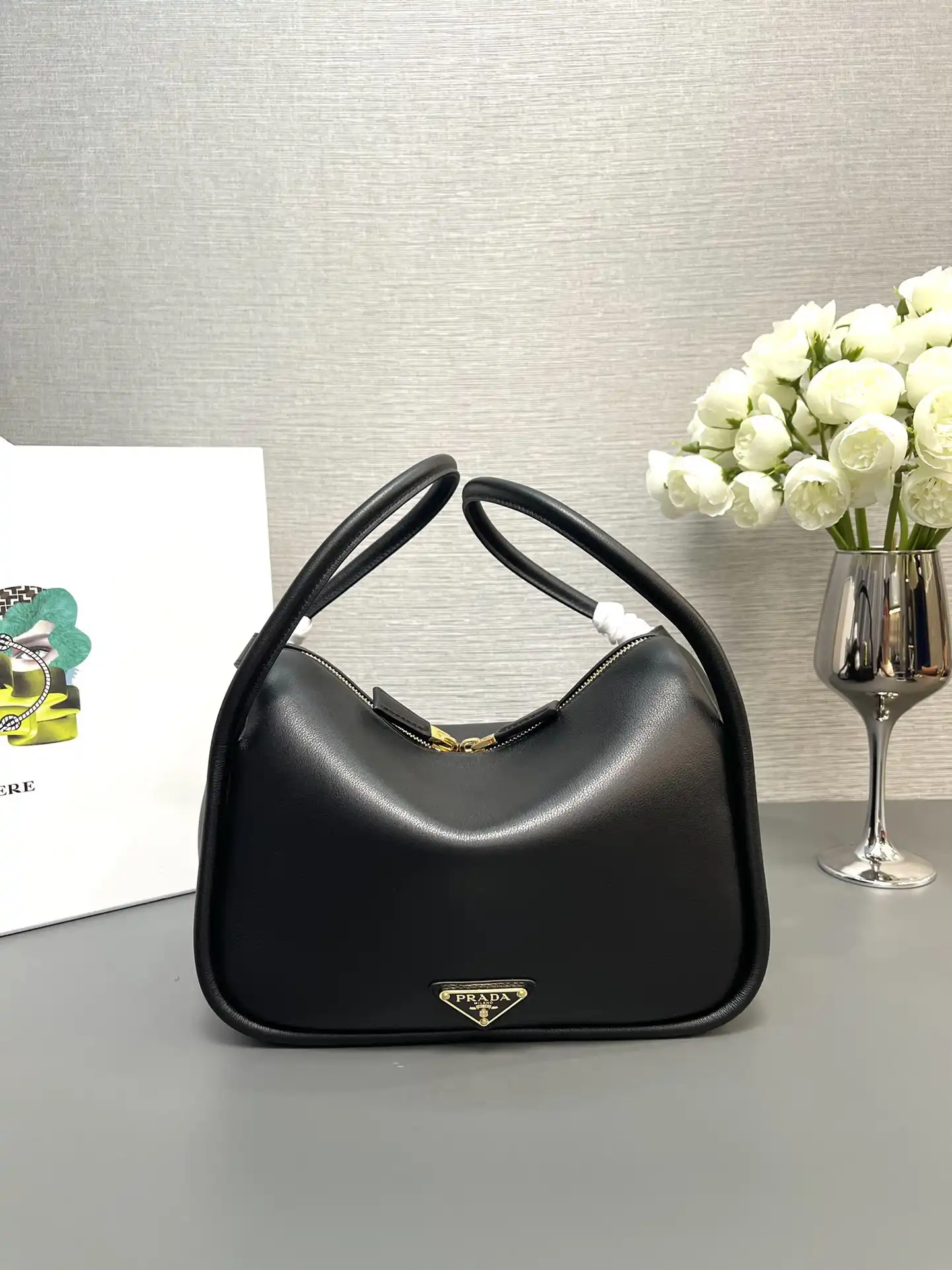 First bag ru Prada Darling leather handbag