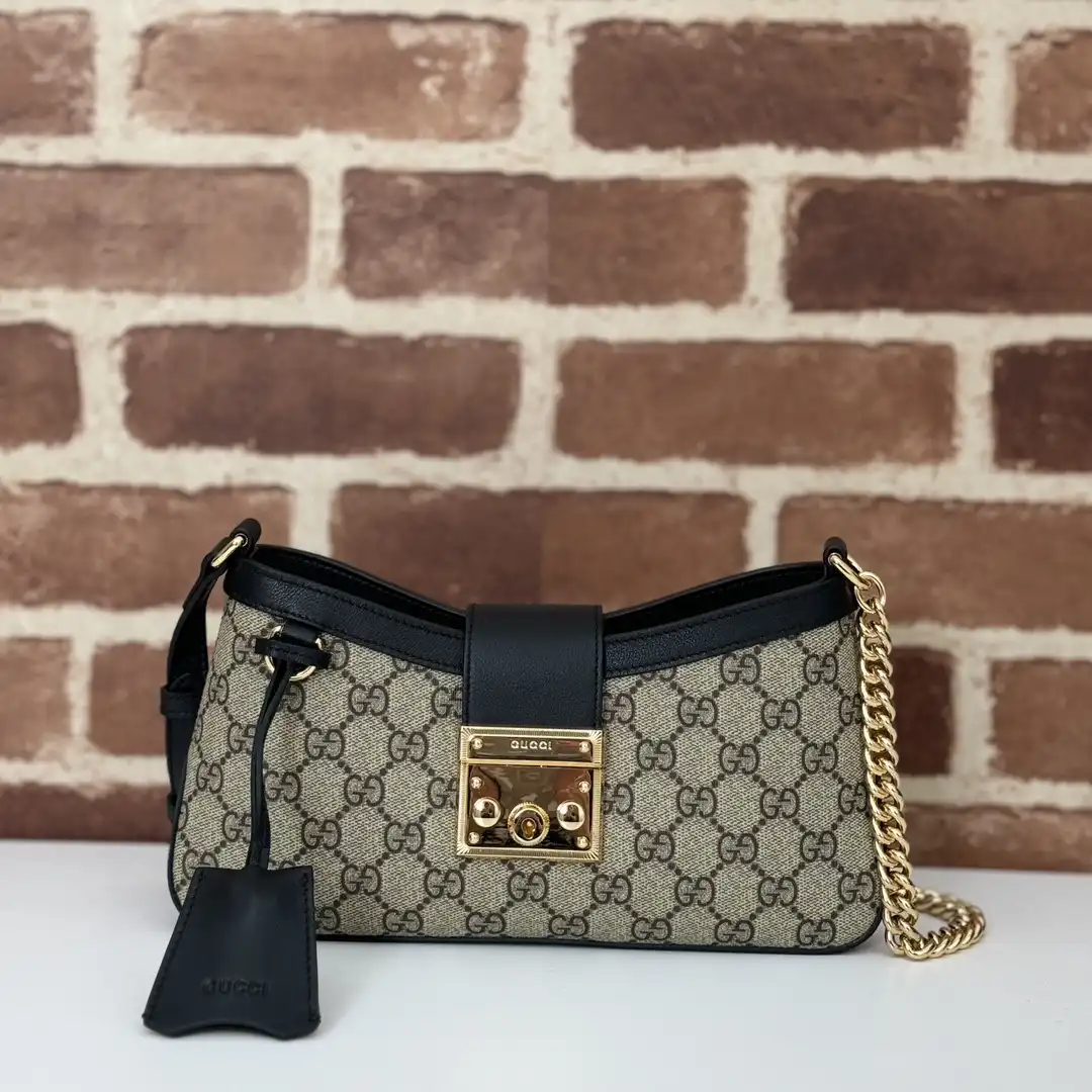 First bag ru Gucci Padlock small shoulder bag