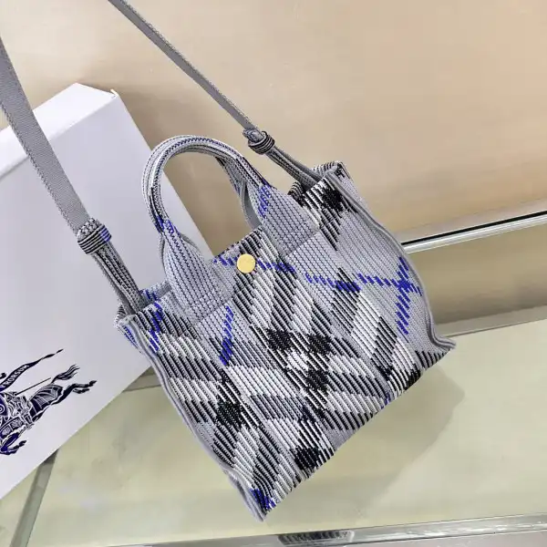 Burberry Mini Check Knitted Tote-25*11*22CM