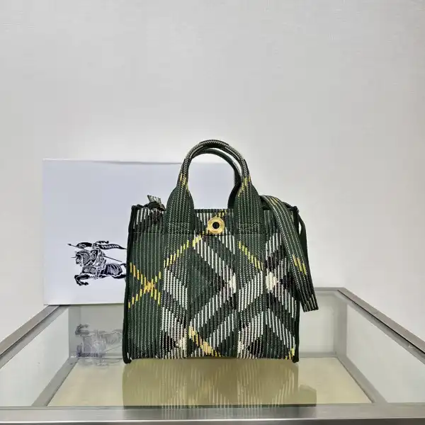 Burberry Mini Check Knitted Tote-25*11*22CM