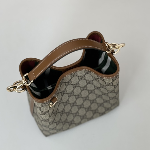 HOT SALE Gucci GG Emblem mini bucket bag