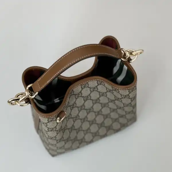 Affordable Gucci GG Emblem mini bucket bag