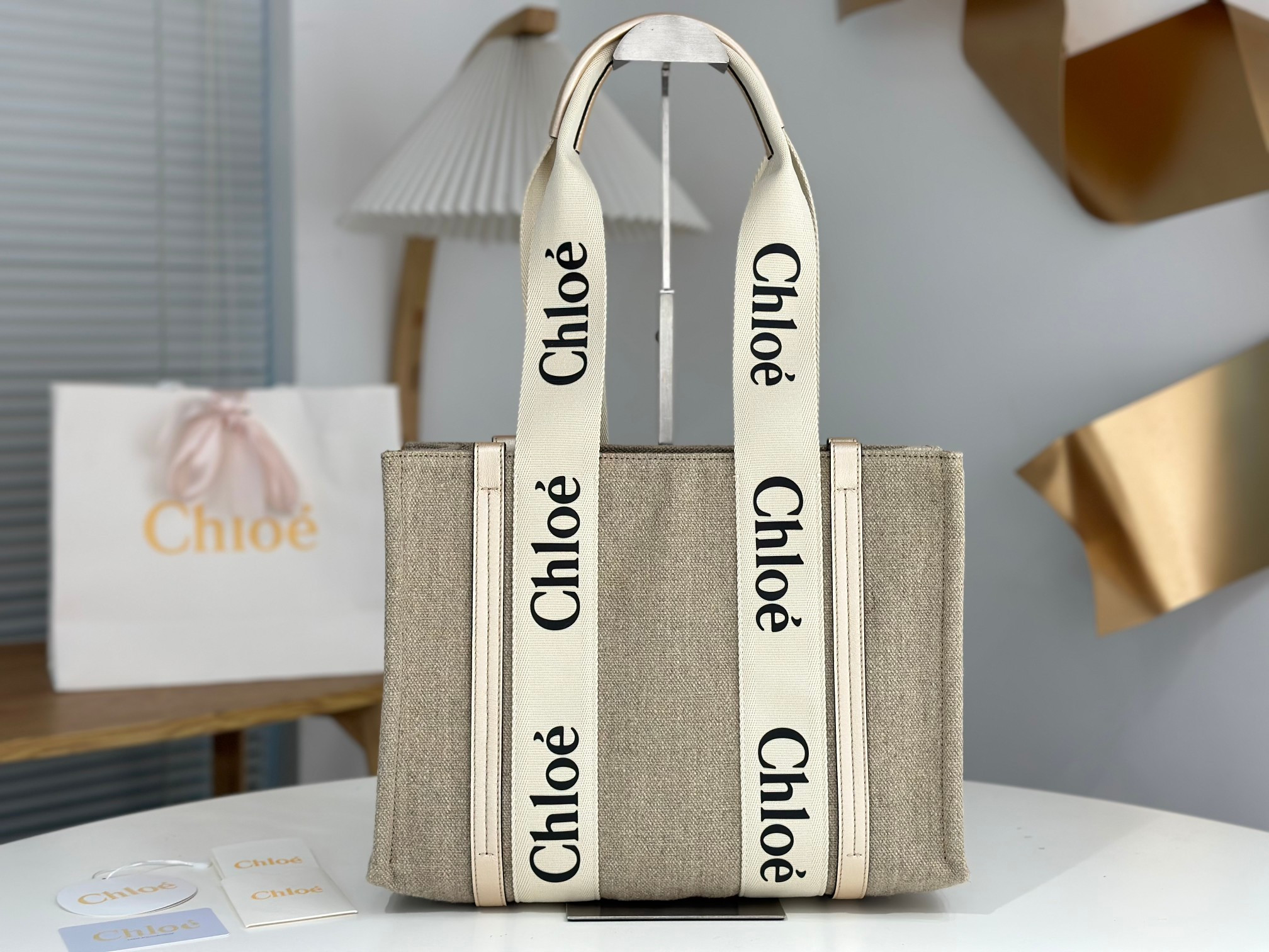 HOT SALE CHLOÉ medium woody tote bag