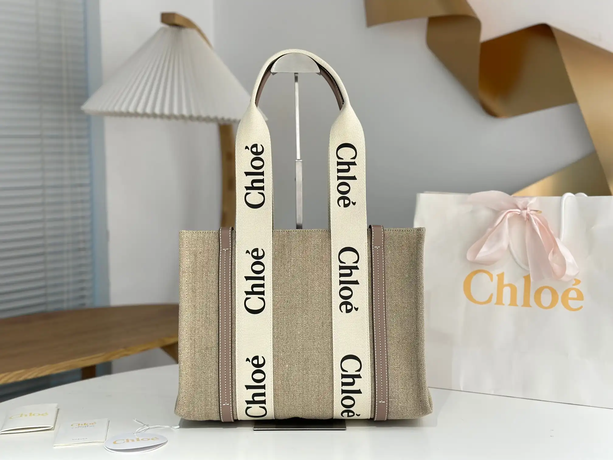 CHLOÉ woody tote bag-Mini S M L