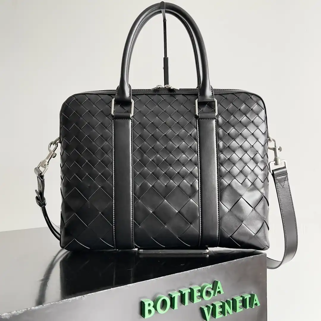 Bottega Veneta Slim Intrecciato Briefcase