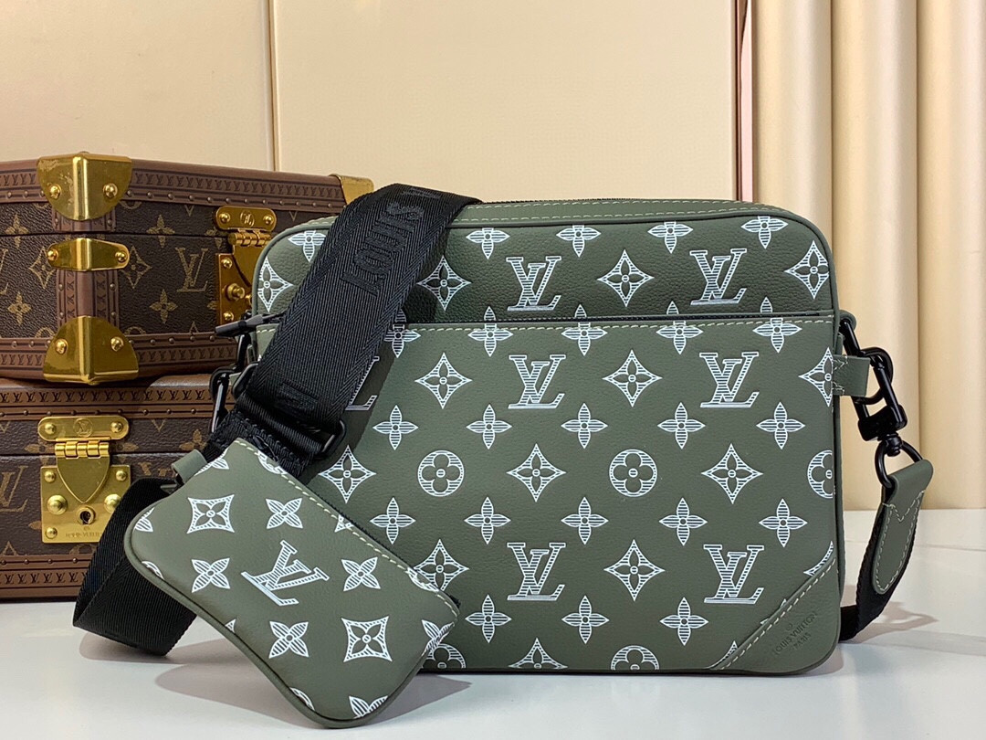 [FREE SHIPPING] Louis Vuitton Trio Jm messenger