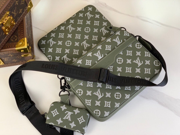 [FREE SHIPPING] Louis Vuitton Trio Jm messenger