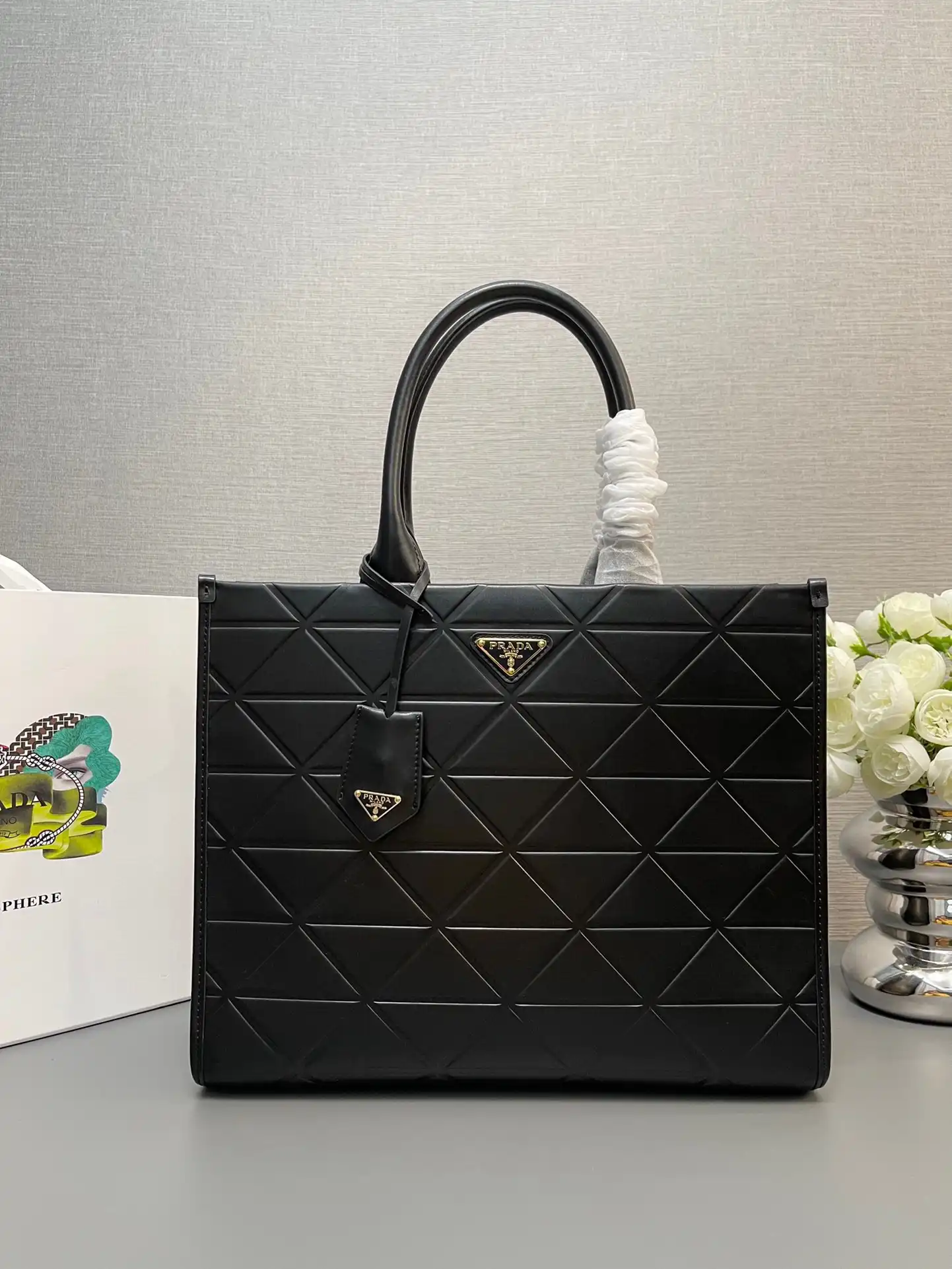 REP Medium Prada Symbole leather bag