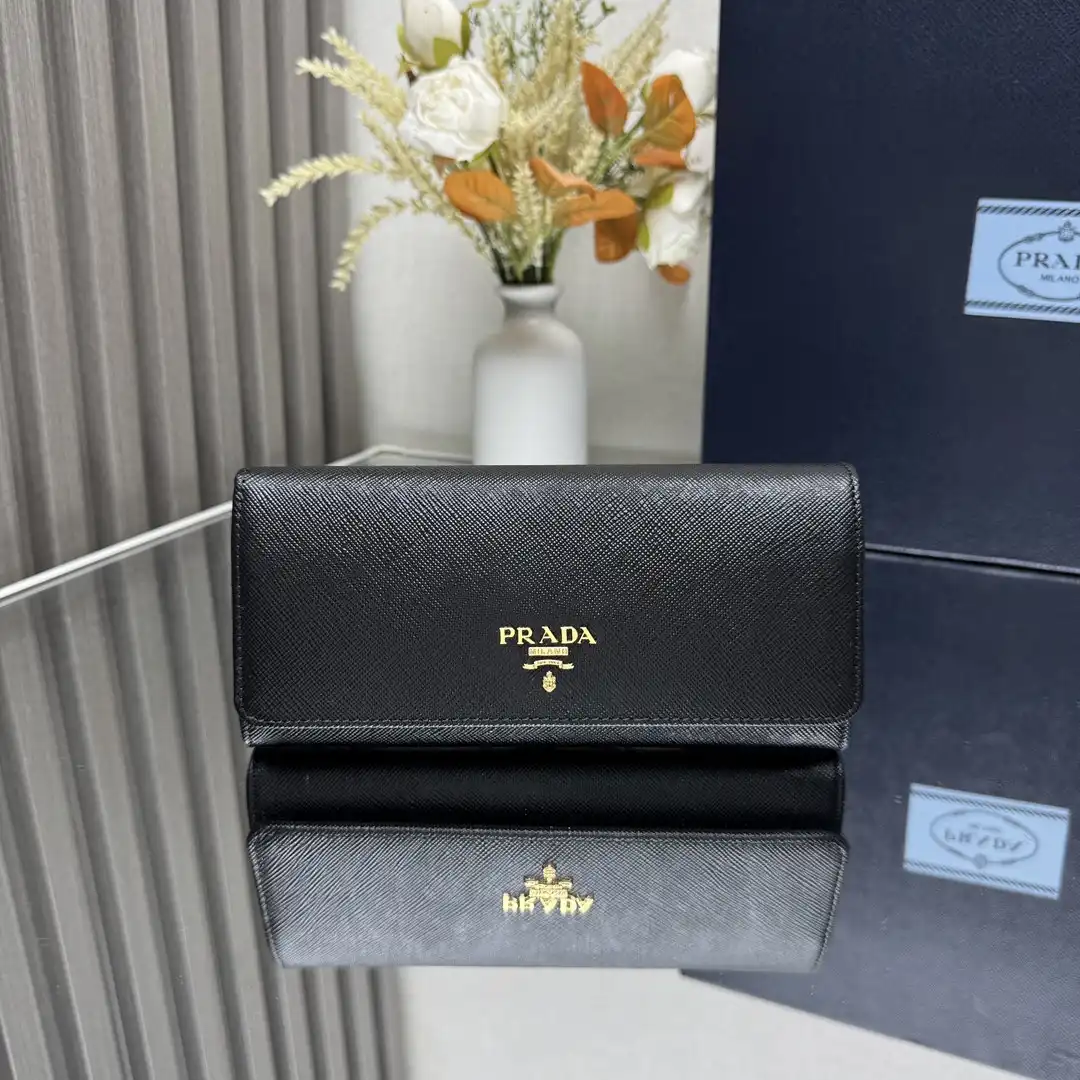 Prada Large Saffiano Leather Wallet