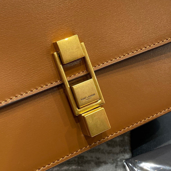 HOT SALE YSL LOULOU CARRE SATCHEL IN SMOOTH LEATHER