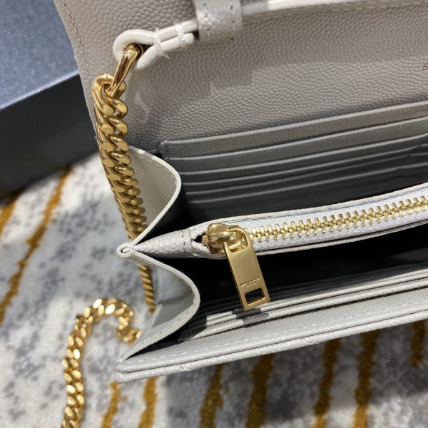 HOT SALE YSL CASSANDRE MATELASSÉ CHAIN WALLET