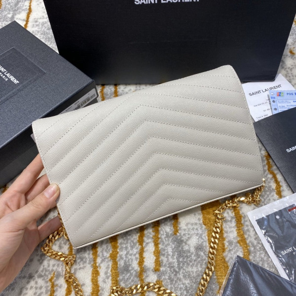 HOT SALE YSL CASSANDRE MATELASSÉ CHAIN WALLET