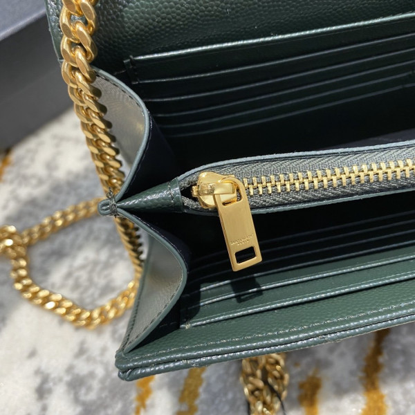 HOT SALE YSL CASSANDRE MATELASSÉ CHAIN WALLET