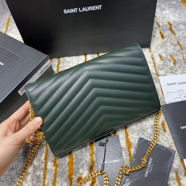 HOT SALE YSL CASSANDRE MATELASSÉ CHAIN WALLET