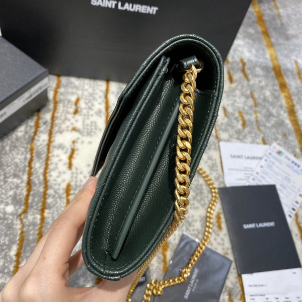 HOT SALE YSL CASSANDRE MATELASSÉ CHAIN WALLET