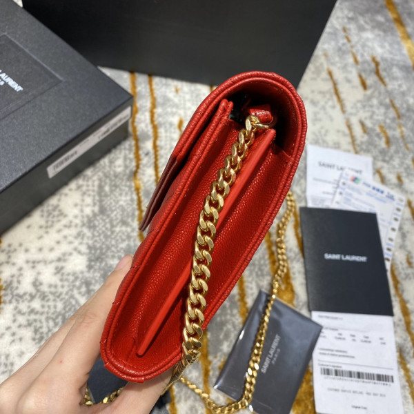 HOT SALE YSL CASSANDRE MATELASSÉ CHAIN WALLET