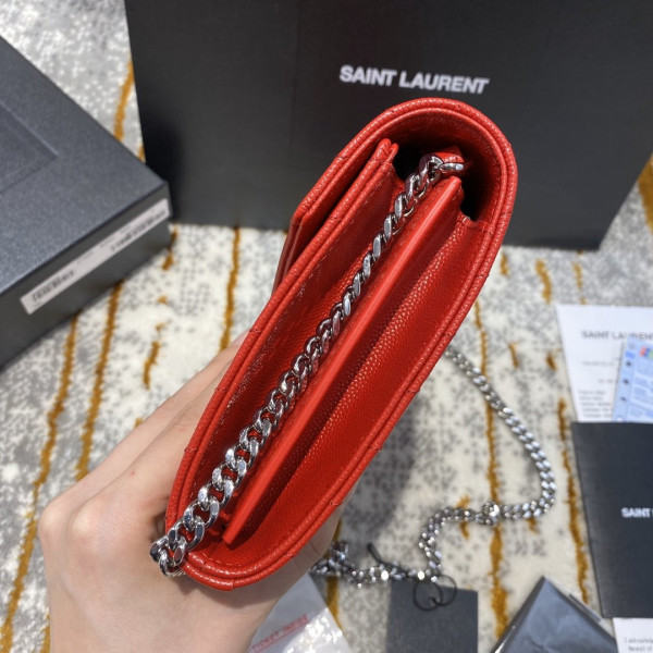 HOT SALE YSL CASSANDRE MATELASSÉ CHAIN WALLET