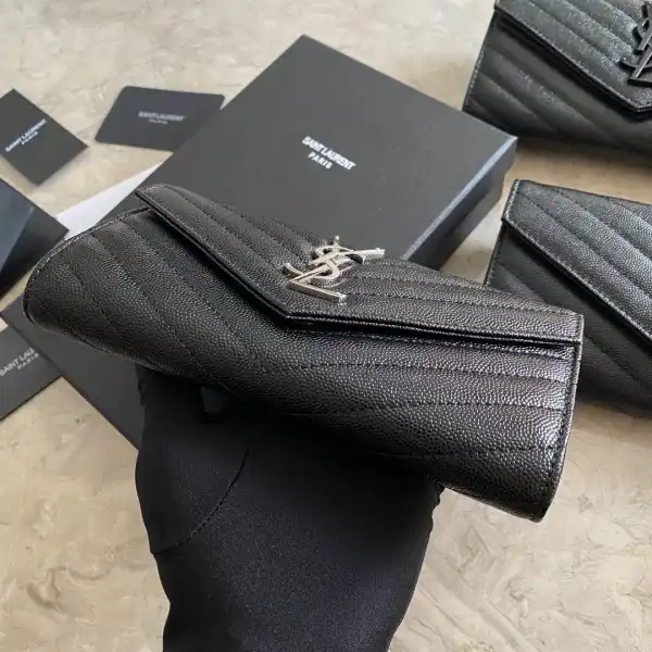 YSL MONOGRAM LARGE FLAP WALLET