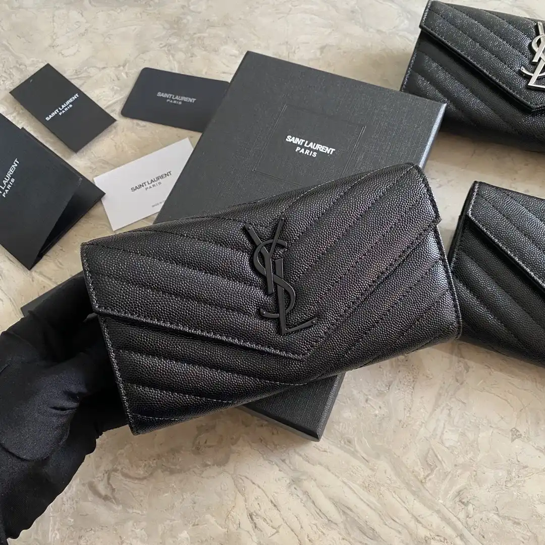 Firstbag Ru YSL MONOGRAM LARGE FLAP WALLET