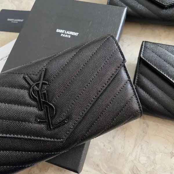 Firstbag Ru YSL MONOGRAM LARGE FLAP WALLET