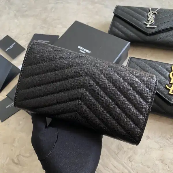 Firstbag Ru YSL MONOGRAM LARGE FLAP WALLET