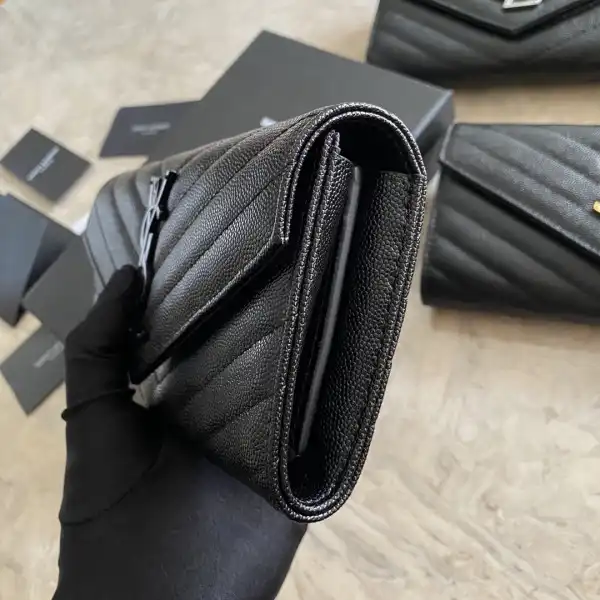 YSL MONOGRAM LARGE FLAP WALLET