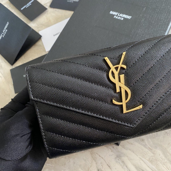 HOT SALE YSL MONOGRAM LARGE FLAP WALLET