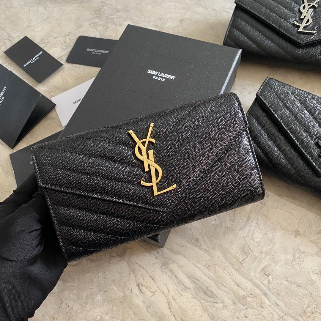 HOT SALE YSL MONOGRAM LARGE FLAP WALLET