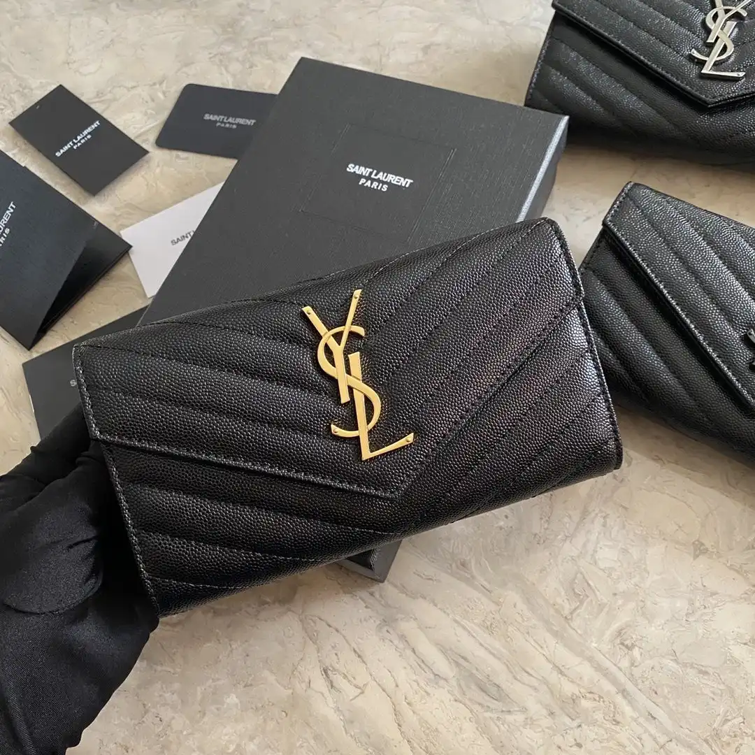 YSL MONOGRAM LARGE FLAP WALLET