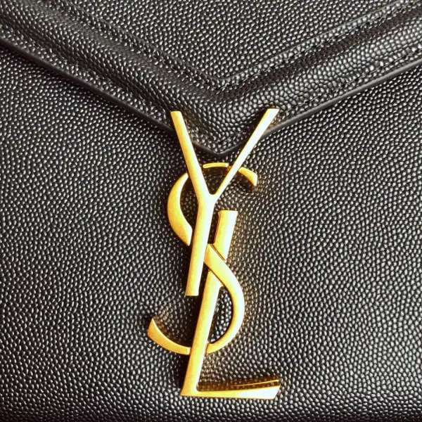 YSL CASSANDRA MINI TOP HANDLE BAG IN GRAIN DE POUDRE EMBOSSED LEATHER