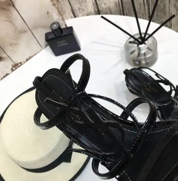 First bag ru YSL CASSANDRA PLATFORM SANDALS IN PATENT LEATHER