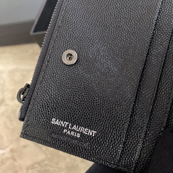 HOT SALE YSL MONOGRAM ZIPPED CARD CASE