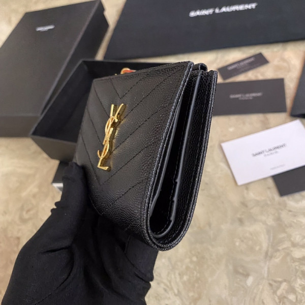 HOT SALE YSL MONOGRAM ZIPPED CARD CASE